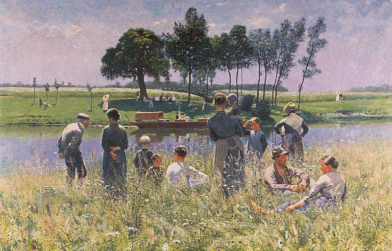 Emile Claus The Picknick Norge oil painting art